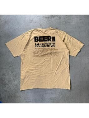 Vintage Crazy Shirts Beer Drinking Parody Funny  T-Shirt